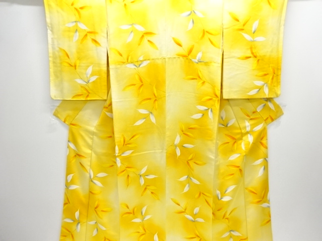 草葉模様小紋着物